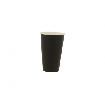 #COF-0200-CRT-P1 Pahare din carton cu perete simplu, negru,  M 16 - 16 oz,  D90 mm