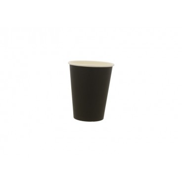 #COF-0200-CRT-P1 Pahare din carton cu perete simplu, negru,  M 12 - 12 oz,  D90 mm