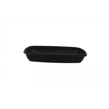 #CTR-PLS-1400-28020C1 Caserole din PP, negre, drept., 280 x 200 x 40 mm, 1C, 1350 cc