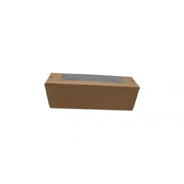 @ULTLB-1400 Caserole din carton cu fereastra pe clapeta, kraft natur,   600cc