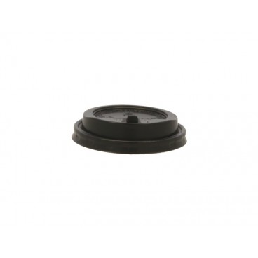 #COF-0200-CRT-Z01 Capace din PP, negre cu orificiu pentru bauturi calde, D80 mm