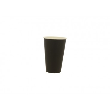 #COF-0200-CRT-P1 Pahare din carton cu perete simplu, negru,  M010 - 10 oz,  D80 mm